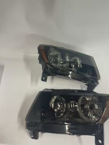 11-13 JEEP GRAND CHEROKEE BLACK SMOKED AMBER HEADLIGHTS LUCES