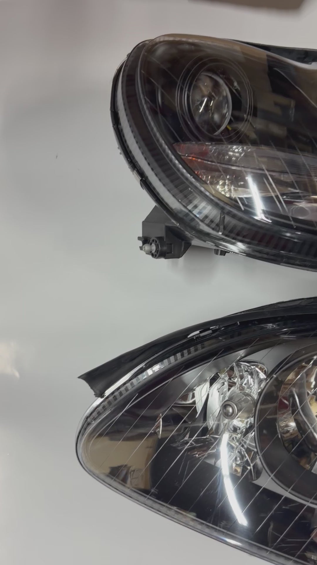 00-06 MERCEDES BENZ S430 S500 S600 BLACK CLEAR HOUSING HEADLIGHTS