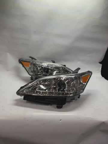 YAA-ES-2255-CH 10-12 Lexus es350 chrome amber headlights