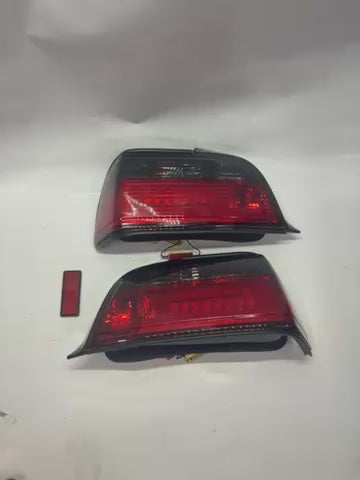 Ob1-TL-E362D-RD-Sm 92-99 BMW 318i Converible red smoked coupe taillights e36 bmw