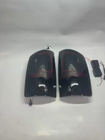 07-08 Dodge Ram 1500 Black Smoke Red 3D Bar LED Taillights