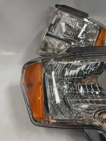 09-14 FORD F-150 CHROME AMBER HEADLIGHTS
