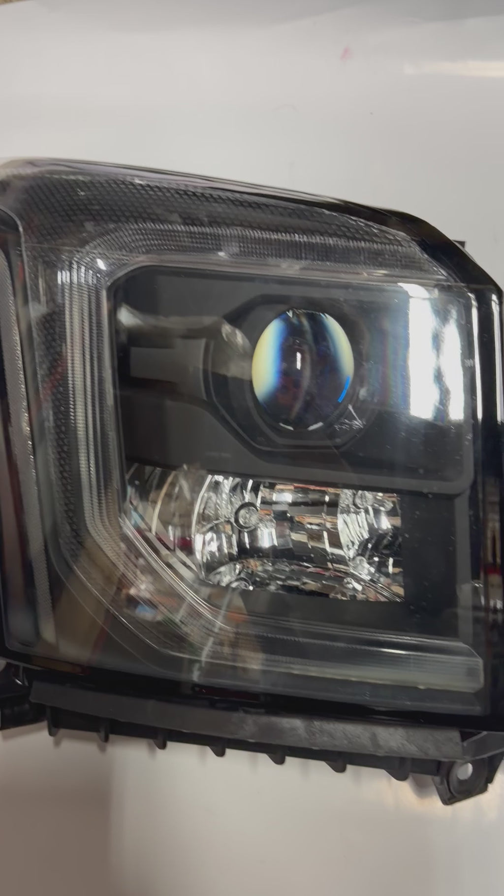 15-20 GMC YUKON BLACK HOUSING FACTORY STYLE LED BAR PROJECTOR HEADLIGHTS PAIR