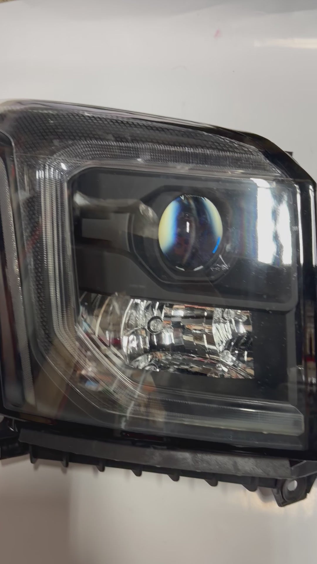 15-20 GMC YUKON BLACK HOUSING FACTORY STYLE LED BAR PROJECTOR HEADLIGHTS PAIR