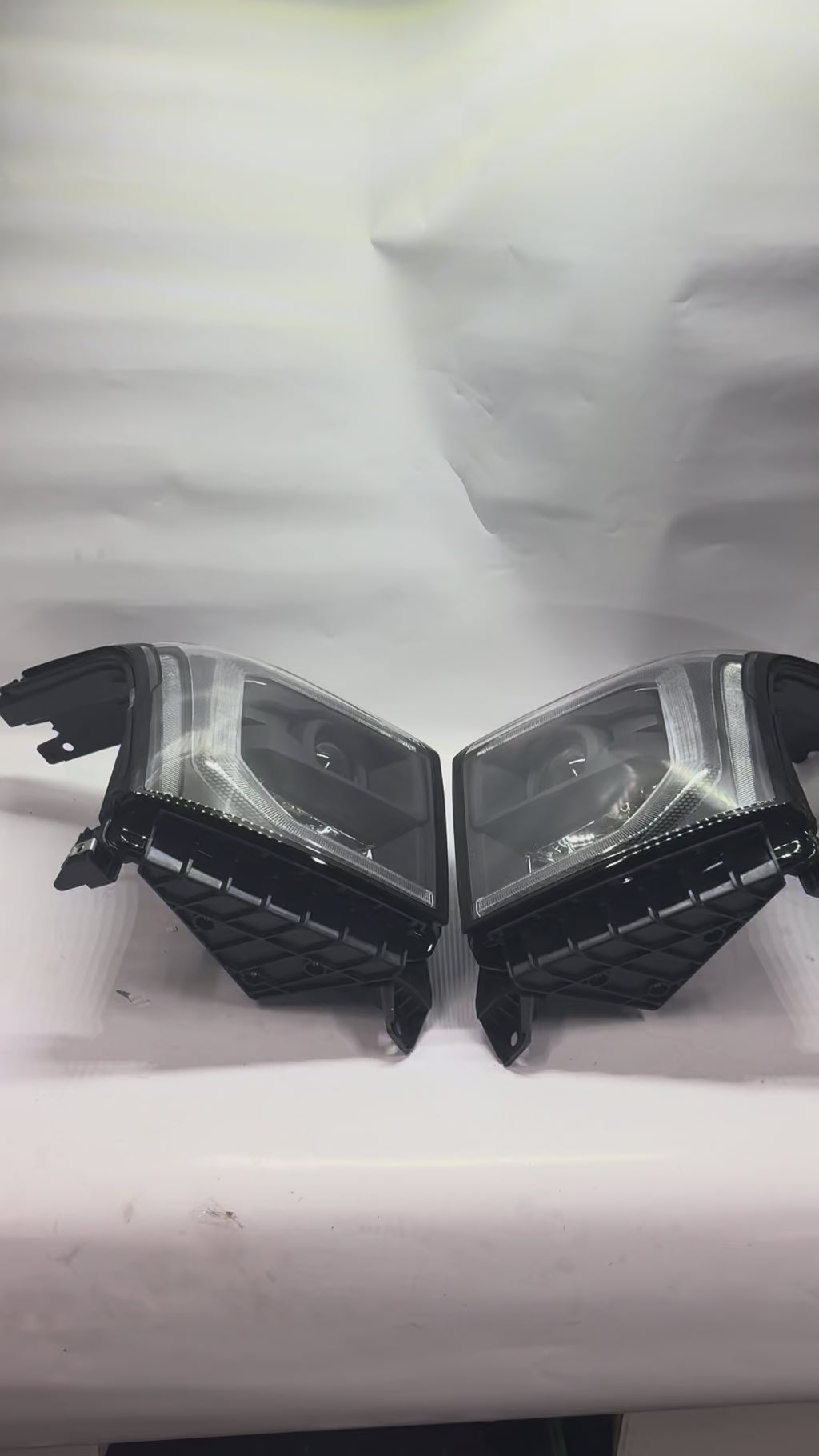15-20 GMC Yukon Black Housing Factory Style LED Bar Projector Headlights
