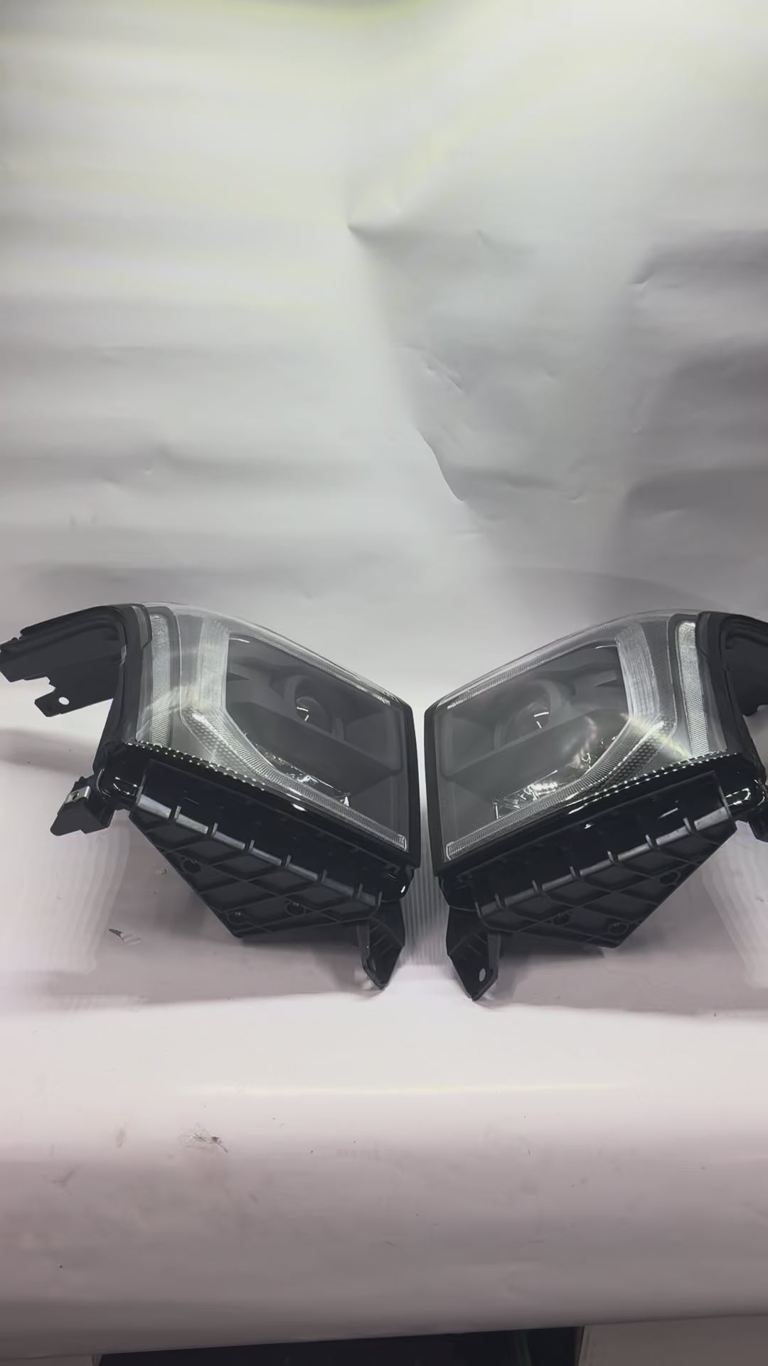 15-20 GMC Yukon Black Housing Factory Style LED Bar Projector Headlights