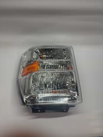 08-26 Ford E-150 E-250 E-350 Van Super Duty Passenger Side Chrome Amber Headlight
