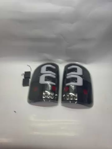 Open Box TL-F15004-LED-3D-BK-CL 04-08 Ford F-150 Black Clear 3D Led Taillights