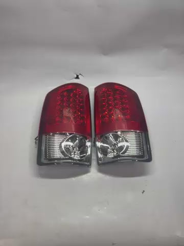 02-06 DODGE RAM red led taillights chrome