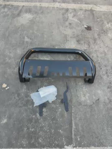 2008–2013 Toyota Highlander 3" Bull Bar with Skid Plate - Polished Stainless