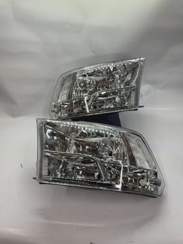 09-17 DODGE RAM 1500 10-17 DODGE RAM 2500 3500 CLEAR LENS CHROME HOUSING HEADLIGHTS