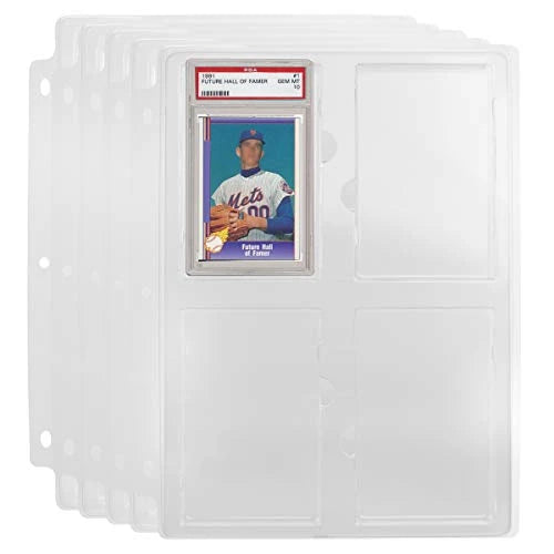 Simply Genius five-pack PSA graded card binder trays, packaging view