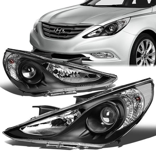DNA Motoring HL-OH-HSON11-BK-CL1 Sonata headlight pair