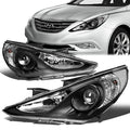 DNA Motoring HL-OH-HSON11-BK-CL1 Sonata headlight pair